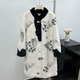 2025 new winter mink coat for women's mid-length Chinese style mother's fur integrated over-knee fur coat