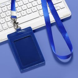 Double-Layer Work Id Card Holder Employee Id Access Control Lanyard Factory Badge Strap Transportation Exhibition Badge Campus Badge