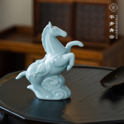 Jingdezhen Ceramic Zodiac Horse Ornaments, Living Room Decorations, Entrance Hall Ornaments, Desk Creative Ornaments, Housewarming Gifts
