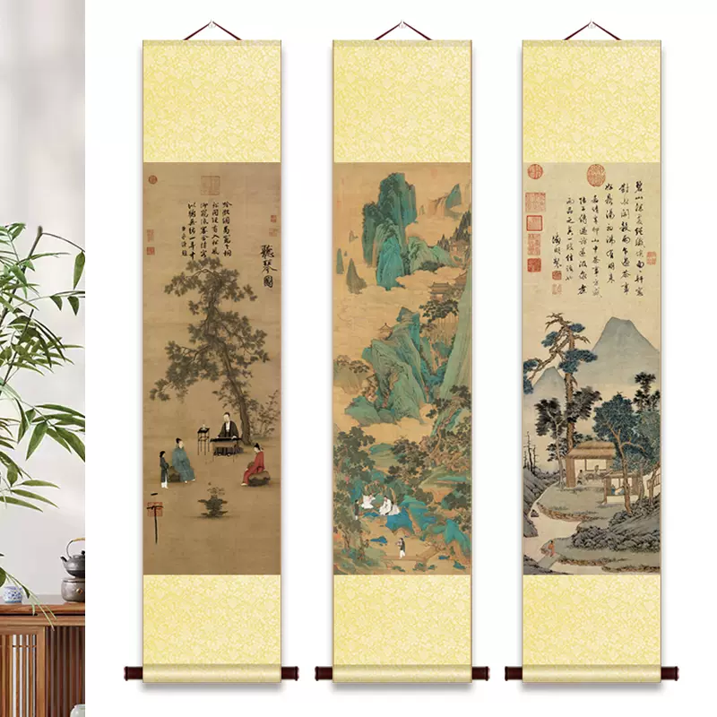 掛中国美術 近代の書画家 「張大千 花図」 書画立軸 中国人書画家、張大千（ちょうたいせん）│美術品買取り専門店