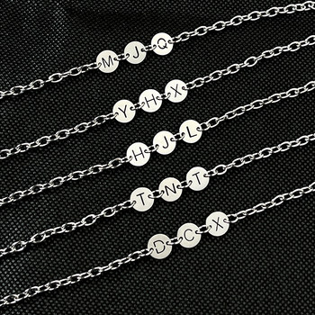 Stainless steel customizable 26-letter bracelet that won’t fade