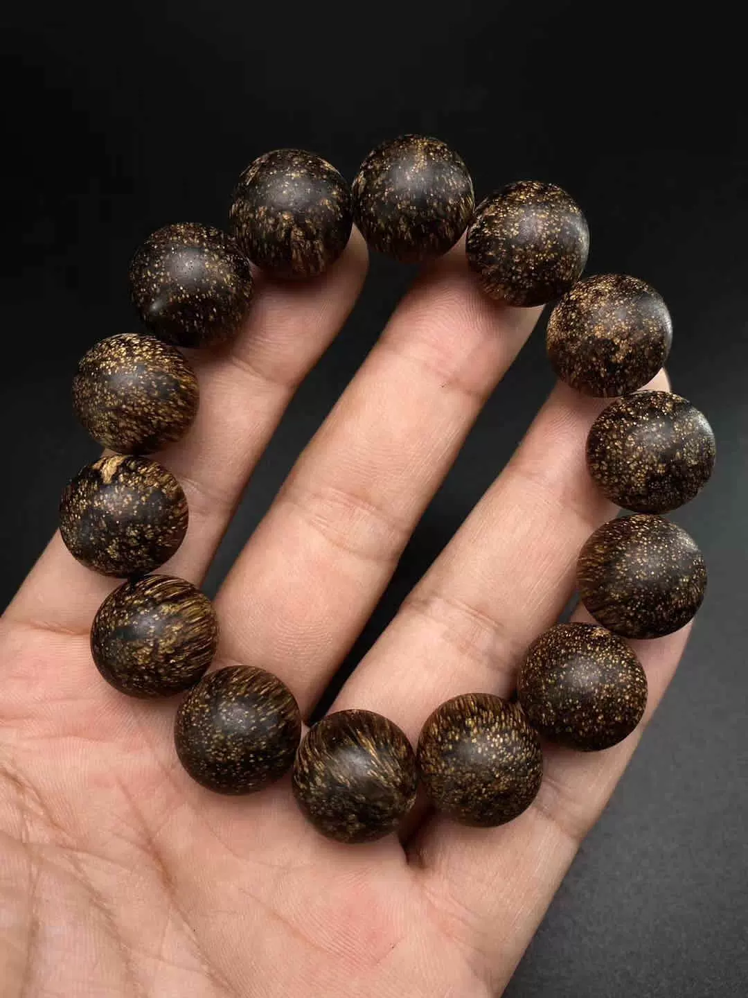 直播沉香金丝楠海黄小叶紫檀崖柏手串佛珠一图一