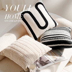 Luxury Pillow with a High-End Feel, Nordic Style Bed Cushion, Backrest for Living Room, Modern Minimalist Sofa Pillow Cover with Insert