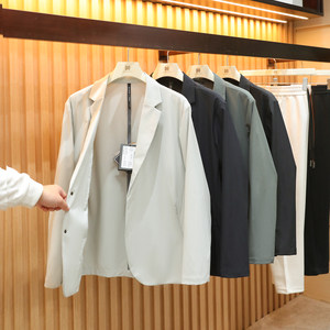 
2026 Spring New Men's High-End Outdoor Fully Laminated Suit Business Casual Loose Small Suit Jacket 0227