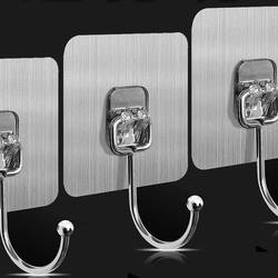 Stainless steel larger hook strong hook adhesive splice door back clothes hook bathroom kitchen wall wall glue hook