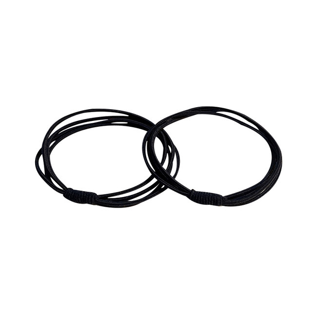 Rubber band high elasticity and durable basic black hair tie ponytail ...