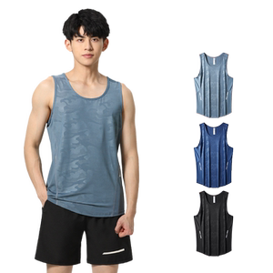 
Sports vest men's summer quick-drying sweat-absorbing fitness basketball training ice silk thin sleeveless top running suit T-shirt