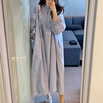 Loose flesh-hiding shirt dress for reducing age and fat mm