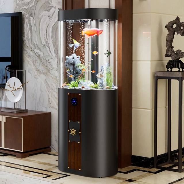 Image showcasing Yihuales Internet celebrity fish tank intelligent floor-standing living ...