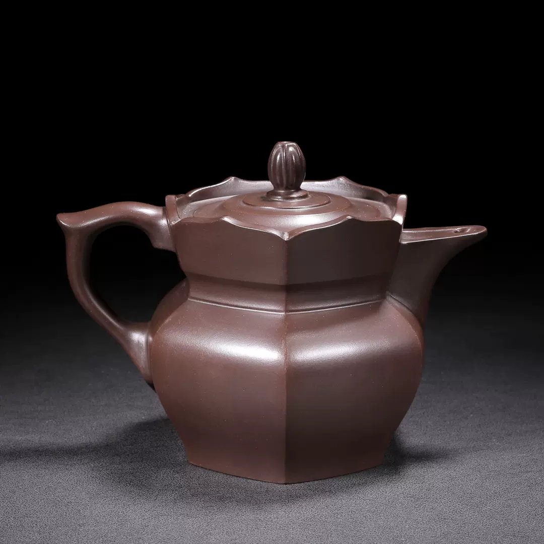 中国古美術・原鉱古銅泥龍鳳呈祥紫砂壺・底款：武陵芸人 蓋款：顧景舟・紫砂壺・茶壺 中国古美術・原鉱古銅泥龍鳳呈祥紫砂壺・底款：武陵芸人