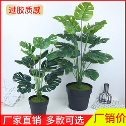 Artificial Green Plant Anthurium Fake Flower Living Room Plastic Decoration Green Plant Floor-Standing Fake Flower Potted Plant Decoration Bonsai