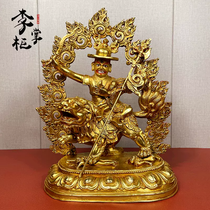 清・銅製流金・大鵬金翅鳥・藏傳密宗』極細工・古賞物・