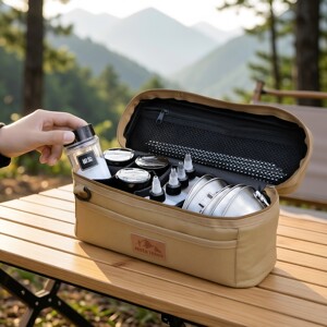 
Outdoor seasoning bag set portable picnic bottle storage bag camping portable camping equipment tableware storage