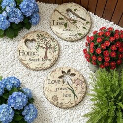 Villa Courtyard Stepping Stones, Non-Slip Garden Stepping Stones, Kindergarten Cartoon Stepping Stones, Retro Stepping Stones, Vegetable Garden Tiles