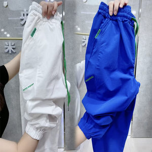 
Ice Silk Quick-Drying Sports Pants Women's Thin 2026 Summer Loose Nine-Point Small Foot Harem Pants Versatile Slim Casual Pants