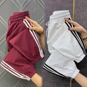 
Quick-drying nine-point sweatpants for women in summer new loose ice tow feet harem pants breathable and slim small feet casual pants