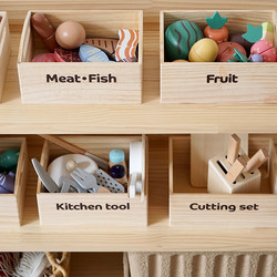 Children's Fruit and Vegetable Cutting Toys Wooden Pretend Kitchen Kids Cooking Food Play House Birthday Gift