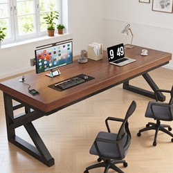 Computer Desk, Solid Wood Desk, Thickened Desktop, Bedroom Gaming Desk, Perforated Board, Student Writing Desk, Double Office Desk