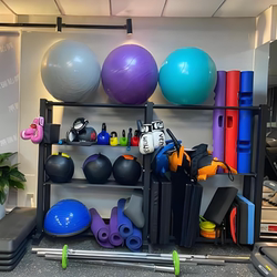 Gym Equipment Storage Rack Yoga Dumbbells Kettlebells Medicine Ball Sports Equipment Personal Training Area Small Tool Storage Shelf