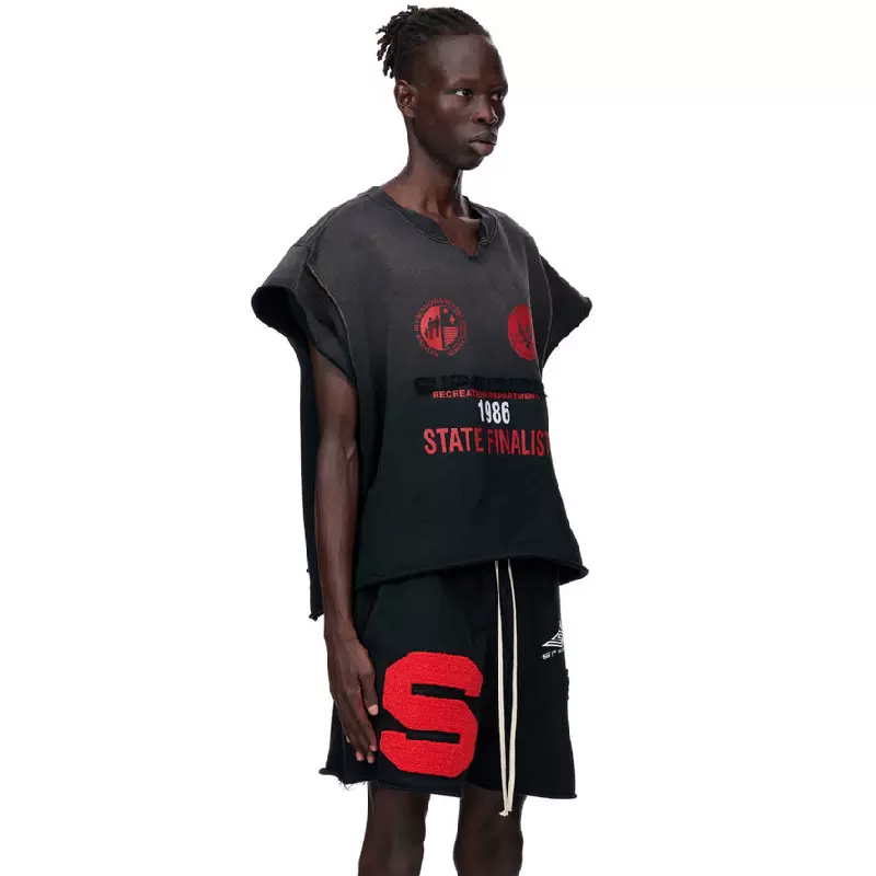 トップス Sp5der 555555 Cut Sweatshirt short Sp5der Young Thug 555555 Mens Womens Spider Fashion Designer