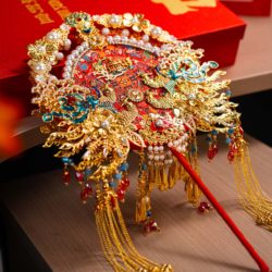 Traditional Chinese Style Wedding Fan DIY Kit for Bride, Double-Sided Wedding Fan, High-End Handmade Wedding Fan