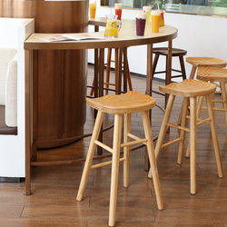 Nordic Bar Stool, Bar Chair, Solid Wood Home Chair, High Stool, Mobile Phone Store Stool, Modern Simple Bar Chair, Bar Stool