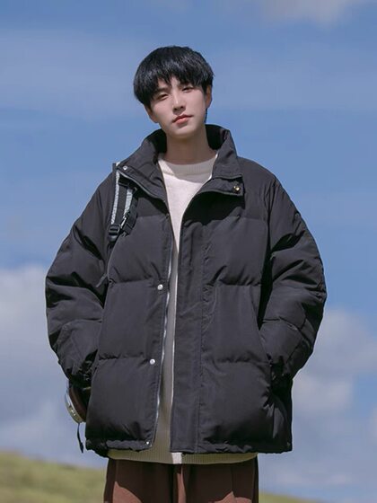 Winter Hong Kong Wind Litto down jacket Men's loose and thick couple student handsome wild bun jacket jacket