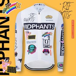 Graffiti Road Bike Cycling Jersey Long-Sleeved Spring and Autumn Thin Quick-Drying Breathable Men's and Women's Mountain Bike Clothing