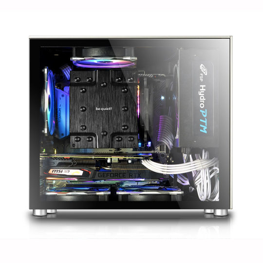 SKTC Aluminum Xiucai New S200 Chassis - Matx Motherboard with Tempered  Glass Side Panel