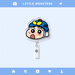 Cartoon Crayon Shin-Chan Badge Reel Retractable Clip Student Cute Badge Holder Access Card Id Holder