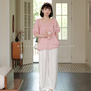 
Cat single [Viding Huayang] Nana's pregnancy outfit maternity suit summer short-sleeved thin nine-point pants suit