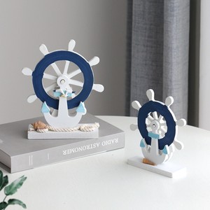 
Mediterranean style creative Ferris wheel shape steering wheel rotating ornaments ocean style entrance desk decoration