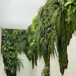 Simulated moss lawn fake hair planting moss moss lawn houseplant wall landscape background decorative artificial turf