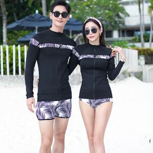 
Korean couples diving suits for men and women professional jellyfish suits for long-sleeved sun protection quick-drying snorkeling split swimsuit