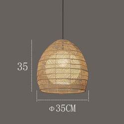 Creative handmade Southeast Asian rattan chandelier rural pastoral B&B guest room restaurant balcony project model room lamps