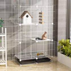 Hamster cage, squirrel nest, rabbit cage, bird cage, pet supplies, chinchilla villa, extra large parrot cage, three-layer fence