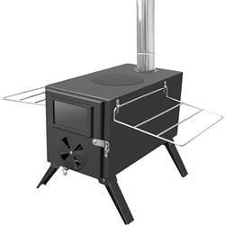 Tent outdoor camping picnic wood stove household indoor heating stove portable foldable wood stove cooking utensils wholesale