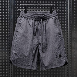 Big Sale Leakage Ice Silk Shorts Men's Summer Thin Quick-Drying Breathable Five-Point Pants American Workwear Casual Straight Pants