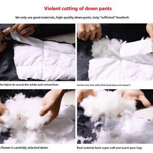 
Winter middle-aged and elderly style down pants for women to wear as outerwear, high-waisted, loose, thickened, large size, mother's white duck down cotton pants to keep warm