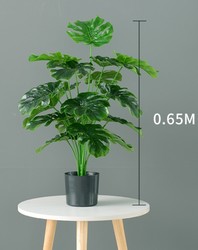 Artificial Flowers Living Room Decorations Bedroom Floor-Standing Bionic Green Plants Fake Flower Potted Ornaments Leaf Turtle Back Interior Decoration Plus Flowers