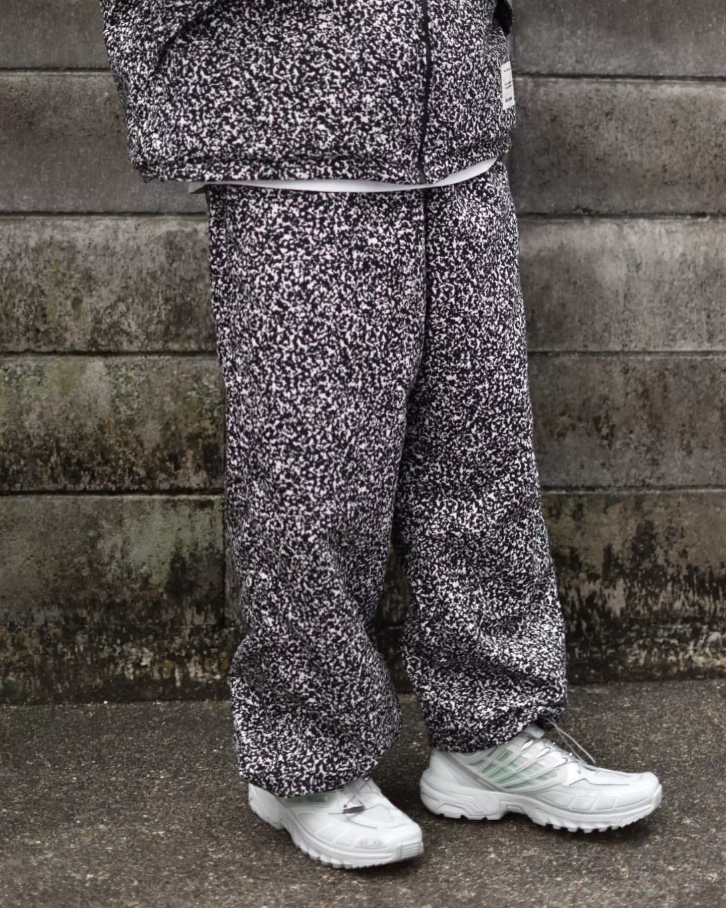 COOTIE T/W JACQUARD TRACK PANTS 23AW羊毛混纺收脚宽松运动卫裤-Taobao