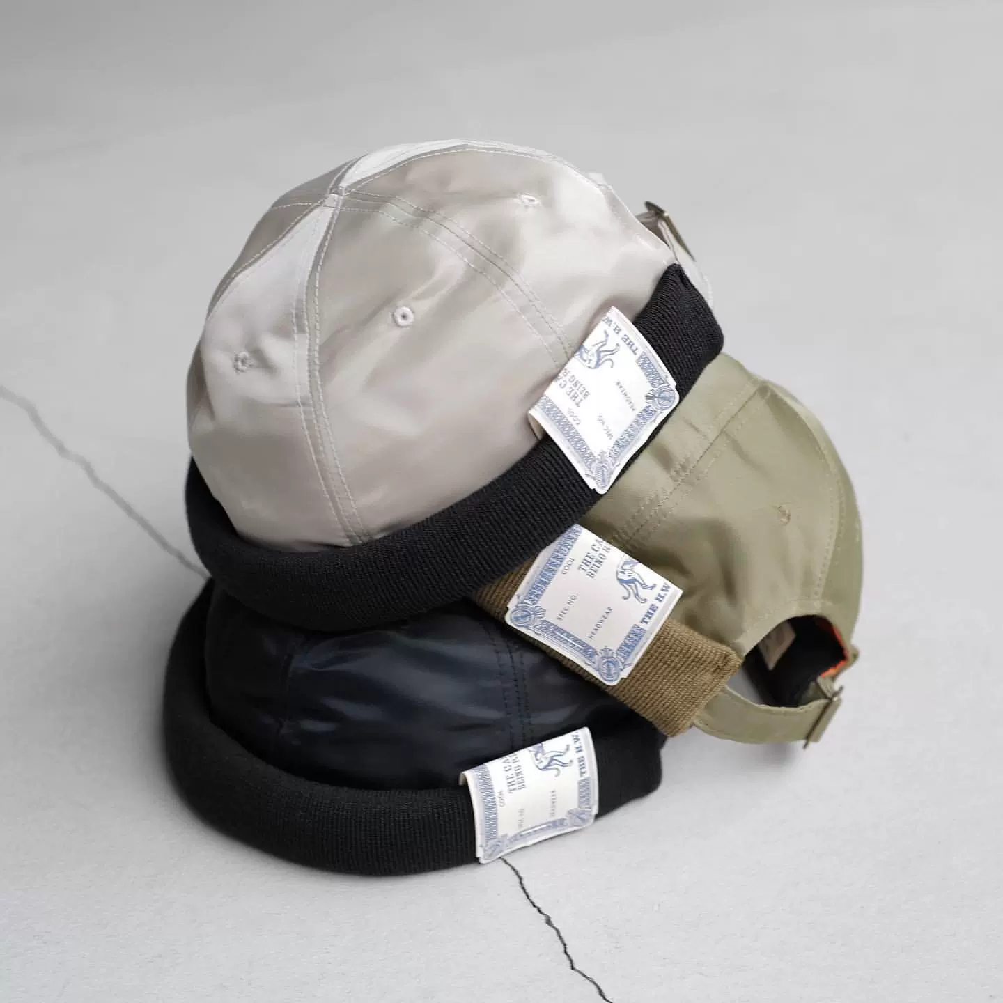 THE H.W.DOG&CO.MA-1 ROLL CAP 23AW 日產狗牌尼龍六片冷帽瓜皮帽