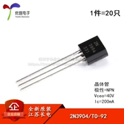Chính Hãng 2N3904 TO-92 NPN Transistor 40V/200mA Cắm Trực Tiếp Transistor (20 Cái)