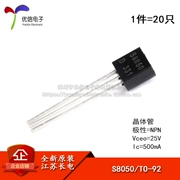 Chính Hãng S8050 TO-92 NPN Transistor 25V/500mA Cắm Transistor (20 Cái)