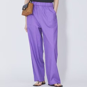
1.7W daily single summer thin 59% linen 41% Tencel wide-leg pants for women loose casual elastic waist trousers