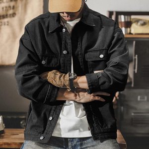 
Working jacket denim work clothes suit men's spring and autumn electric construction site wear-resistant dirty labor protection work jacket