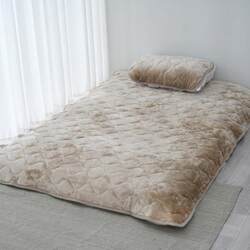 Foreign Trade Moisture-Absorbing and Heat-Generating Mattress Pad for Double Bed, Thickened for Winter, Warm and Non-Slip, Flannel Pad, Warm Mattress