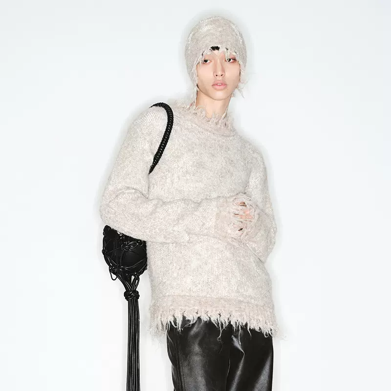 NUTEMPEROR Vegetable Project 020 手工编带仿皮斜挎黑色电脑包-Taobao 