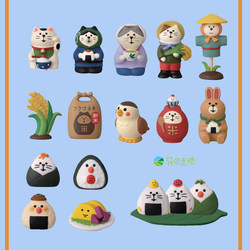 Zakka Japanese-Style Cat New Rice Harvest Season Scarecrow Farmhouse Grandma Cat Small Sparrow Miniature DIY Scene Decoration