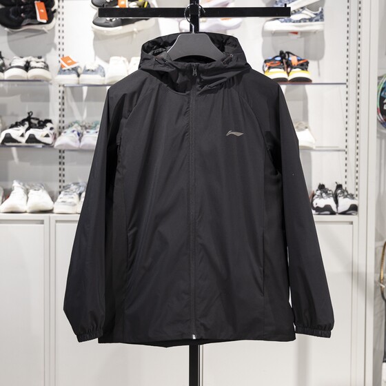 Li Ning sports windbreaker men's 2025 spring new fitness series water-repellent woven hooded jacket AFDV081
